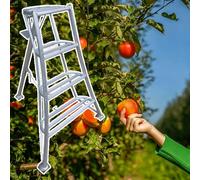 Scala a Treppiede Scale da Giardino in Alluminio per la Raccolta della Frutta, Scala da Frutteto a Treppiede con Struttura Antiscivolo, Scala per Alberi da Frutto per Mele/Mango(4 step-1.42m/4.7ft)