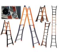 SCALA ACCIAIO TELESCOPICA 4+4 GRADINI H 3,80 STEP UP