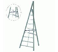 Scala agricola triangolare in alluminio Trittika 6 gradini h 222 cm agricoltura