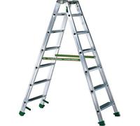 SCALA AGRICOLTURA DOPPIA IN ALLUMINIO "DUPLA" FACAL GRADINI 8 H piattaforma 1,99 mt.