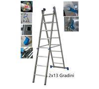 Scala Alluminio 2 x13 Gr. Alt. 3,90 mt chiusa 6,70 mt a sfilo SOLO RITIRO