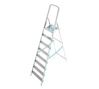 SCALA ALLUMINIO COLOMBO 8 GRADINI PORTATA 150 KG ART. S107A08W Silver