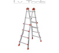 SCALA ALLUMINIO TELESCOPICA MULTIFUNZIONE ACCIAIO 4+4 PIOLI GIERRE PEPPINA