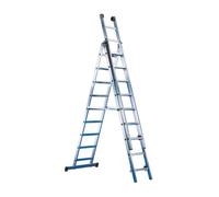 SCALA ALLUMINIO TELESCOPICA TRASFOMABILE 8+8+8 GRADINI 2,62mt ALLUNGABILE
