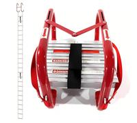 Scala antincendio 10 m per case da 2-6 piani, in lega di alluminio con pioli antiscivolo e gradini larghi, sicura e fuga di emergenza per adulti e bambini