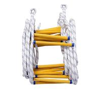 Scala antincendio 10 m resistente al fuoco scala di salvataggio di emergenza per 2-6 piani Corda di evacuazione antiscivolo Scala di fuga di sicurezza riutilizzabile a distribuzione rapida