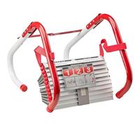 Scala antincendio a 3 piani, 7,5 m, scala retrattile di emergenza, capacità di carico 453,6 kg, gradini larghi antiscivolo, qualità professionale per la sicurezza domestica a più piani