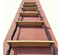 Scala antincendio pieghevole, scala di sicurezza con ganci, scala sospesa, scala a pioli in corda per casa sull'albero e altalene (uso interno ed esterno)(10m)