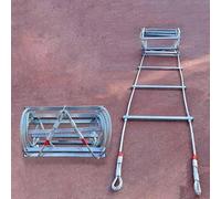 Scala antincendio pieghevole, scala di sicurezza in corda riutilizzabile, scala di uscita portatile con 2 ganci robusti per evacuazione, soccorso e lavori in quota(15m)