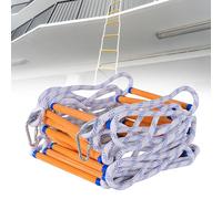 Scala antincendio Portatile con moschettone, Portata 300 kg, Adatta per la Sicurezza di balconi e finestre, Strumento di Emergenza, Facile da Usare.