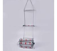 Scala antincendio, scala di corda per evacuazione con 2 ganci robusti, scala di sicurezza portatile, scala di corda d'emergenza per finestre e balconi(8m)