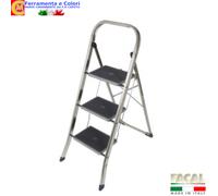 Scala Antiscivolo JOKER in Alluminio 2 3 4 Gradini Larghi Sgabello Salvaspazio