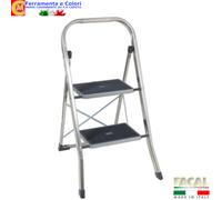 Scala Antiscivolo JOKER in Alluminio 2 3 4 Gradini Larghi Sgabello Salvaspazio