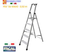Scala Antiscivolo Professionale FACAL ITALIA Alluminio 5 6 7 8 9 Gradini 110mm