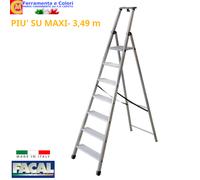 Scala Antiscivolo Professionale FACAL ITALIA Alluminio 5 6 7 8 9 Gradini 110mm
