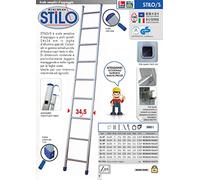 Facal SCALA IN ALLUMINIO A 1 ELEMENTO STILO Gradini N°10 cm. 298