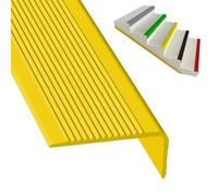 Scala arrotondata a scorrimento, Protezioni for bordi scale autoadesive antiscivolo in vinile impermeabile multicolore, diverse misure(Yellow,2m/78.7in)