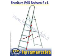 SCALA CASALINGA ALLUMINIO VENERE-GOLDEN 8 GRADINI H 172 CM