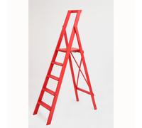 Scala Cinque gradini richiudibile BIBO 5 in Faggio Massello Dimensioni H100 cm 54x11x188 cm Peso 9 Kg Rosso rosso