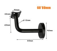 Scala Corrimano Nero Ringhiera Muro Supporto Corrimano Balaustra Forte