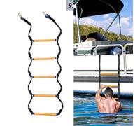 Scala da barca marina a 5 gradini - Aiuto per l'arrampicata pieghevole con corda rimovibile per la caccia, canoa, kayak