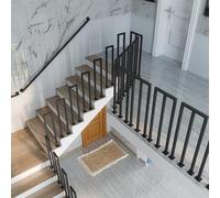 Scala da esterno a forma di U, 30-110 cm, moderna ringhiera in ferro battuto per scale, balconi, giardini e ville, rampe di sicurezza in metallo resistente per gradini