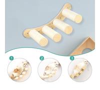 Scala da parete per gatti, scala in legno, mobile stabile per animali