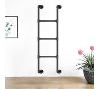 Scala da soffitta in metallo montata a parete, scala di uscita per finestre da seminterrato per impieghi gravosi, scala per letto a castello in ferro battuto nero, scale salvaspazio - Dimensioni (25