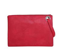Scala Dei Bagagli Borsa in pelle per le signore Frizione Colore Busta Cena Solido Borsa Signore Custodie Cosmetiche Per, rosso, Taglia unica