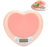 Scala del grammo, scala da cucina, cibo a forma di cuore LCD pesa da 0, 05 once a una batteria da 11 libbre alimentata/ricaricabile per cibo, cottura, cottura