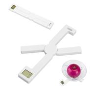 Scala Della Cucina Digitale, Bilancia Della Cucina Digitale Pieghevole, Batteria A Schermo Lcd Di Tipo X Tipo Space Incluso, Peso Della Scala Elettronica G, Lb, Oz, Kg Per Preparazione Dei Past white