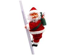 Scala di Arrampicata elettrica Natalizia Babbo Natale con Musica per Un Albero di Natale Peluche bambolo Giocattolo Ornamento Decorazione per Le Vacanze scalare