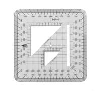 Scala di coordinate Goniometro 10x10cm Plastica Trasparente Strumento per Geometria Set Disegno per Bussola Mappa Lettura Esplorazione all'aperto