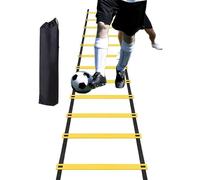 Scala di coordinazione, 6 m, agilità, con borsa per il trasporto, 12 pioli, portatile, per bambini, ragazzi, adulti, calcio, pallavolo, tennis, baseball