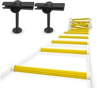 Scala di Corda Antincendio 2,5 m con Stabilizzatori Distanziali | Scala di estensione di emergenza | Resistente agli agenti atmosferici con ganci a molla | Veloce da implementare e facile da usare