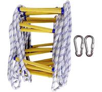 Scala di Corda antincendio - Scala da Arrampicata Morbida per Esterni, con Gancio per Un rapido utilizzo, Uno Strumento di Fuga di Emergenza Sicuro e Portatile per la casa, dal Design ingegn