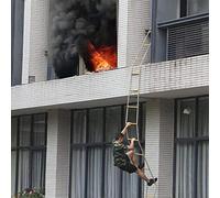 Scala di Corda, Scala di Sicurezza, Scala di Fuga di Emergenza per Bambini e Adulti da Balcone e Finestra, Scala antincendio portatile/20 m (3 Metri)