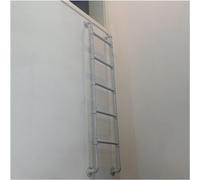 Scala di emergenza antincendio in ferro battuto, resistente, per finestre e letti a castello, capacità 150 kg, lunghezza 195 cm, colore bianco, soluzione sicura per fuga