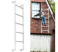 Scala di Emergenza per finestre da Parete, 5 Piedi, 6 Piedi, 7 Piedi, 8 Piedi, Scala antincendio in Metallo Resistente per soppalco con Letto Alto e Scala di Sicurezza per Arrampicata all'ap