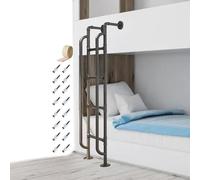 Scala di emergenza portatile per letto a castello doppio sopra il letto a castello 1,8 m, robusta capacità di carico 150 kg, design nero per una rapida evacuazione