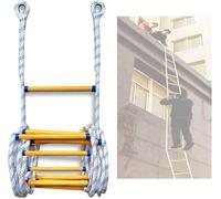 Scala di Fuga Antincendio Premium - Scala di Fuga in Corda Resistente con Moschettoni, Ideale per Arrampicarsi in Casa, Fughe da Finestre E Balconi, 65.6ft