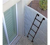 Scala di fuga di emergenza regolabile 40 70 pollici per finestre e pozzi di sicurezza antincendio Piccola scala per la casa Costruzione in acciaio durevole Facile da installare