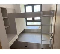 Scala di fuga in stile industriale per soppalco e camper, 1,6 m, per letti a castello e camper, finitura bianca