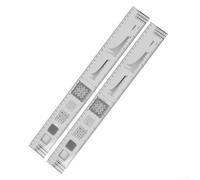 Scala di latitudine e longitudine in plastica trasparente 150000 per la misurazione della distanza su mappe topografiche, adatto per la navigazione esterna (TQ34 (31/32/34))