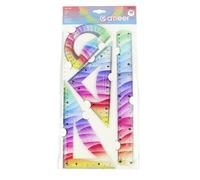 Scala di misurazione colorata multiuso per studenti artisti, fai da te. Righello flessibile morbido e rigido. Righello in plastica antistrappo