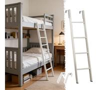 Scala di ricambio per letto a soppalco in metallo, robusta, per dormitori e soffitte di casa, gradini larghi, antiscivolo, scala corta con gancio (140 cm/55)