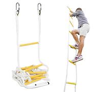 Scala di Sicurezza Antincendio 2 piani 4 m | Scala in Corda Evacuazione Resistente alla Fiamma con Moschettoni - Compatto e Leggero - Riutilizzabile - Portata fino a 900 kg