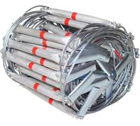 Scala di Sicurezza in Corda per Fuga di Emergenza - 10 m di Sicurezza e Salvataggio con Lega di Alluminio e Filo di Acciaio, capacità di carico di 500 kg, Ideale per finestre e Bal