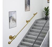 Scala di sicurezza per anziani il ringhiera in ferro battuto dorato per bambini e anziani 4,5 m guida di sostegno esterna per corridoio sottotetto e supporto elegante