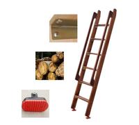 Scala di Uscita Scala da Letto in Legno Per Interni/Scala per Soffitta, Scala di Uscita Alta 49" 59" 69" 79" per Pozzo Finestra, Seminterrato e Tetto, Scala di Sicurezza per Soppalco con Corrimano (C